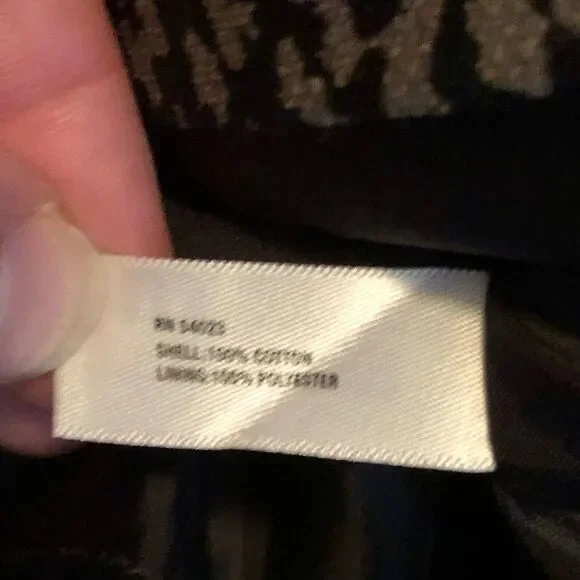 GAP skirt, NWT, size 14, black/gray print, lined - Picture 6 of 8